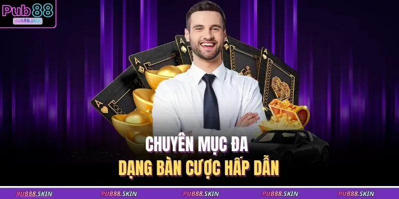 Game Bài PUB88 2 Chuyên mục đa dạng bàn cược hấp dẫn
