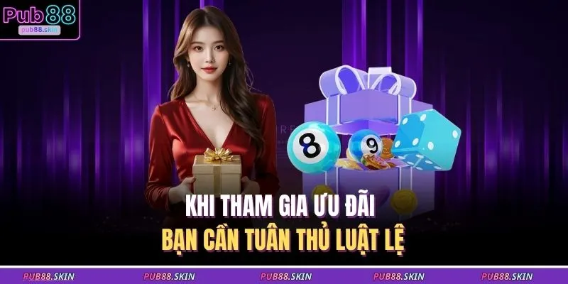 Khuyến Mãi PUB88 3 Khi tham gia ưu đãi bạn cần tuân thủ luật lệ